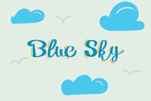 Blue Sky Font: A Friendly Handwritten Typeface for Small Business Branding