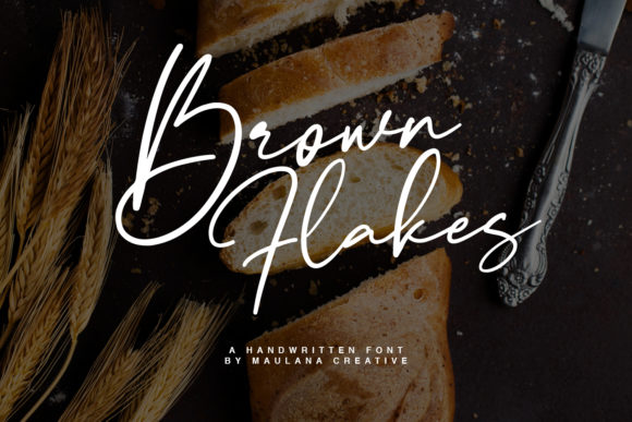 Brown Flakes Font: A Friendly Handwritten Typeface for Small Business Branding
