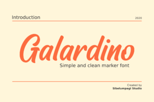 Galardino: A Clean, Simple Marker Font for Real Branding