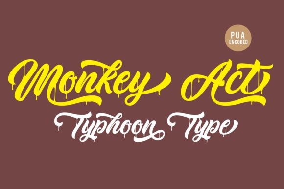 Monkey Act Script Handwritten Font for Vintage DIY Projects