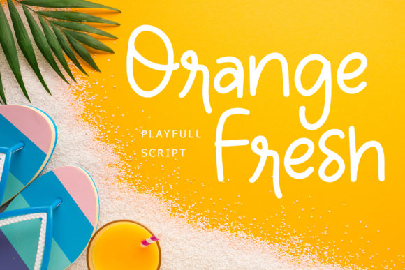 Orange Fresh Script Handwritten Font for Makers