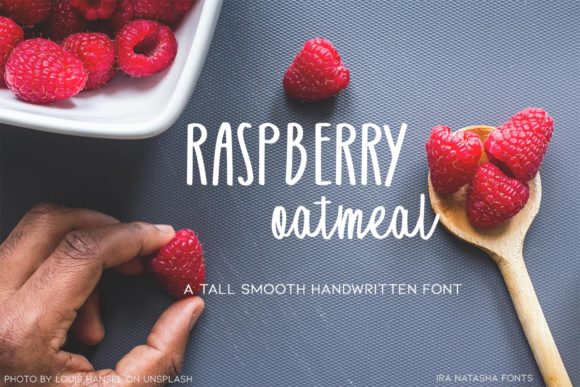 Raspberry Oatmeal Font for Small Business Branding