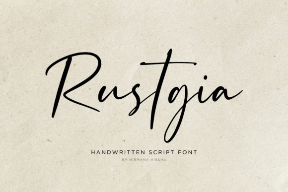 Rustgia Script Handwritten Font for Elegant Branding